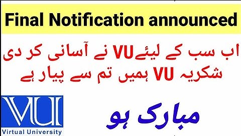 Congratulations VU students🎉🎊 | VU midterm examinations update announced Fall 2022