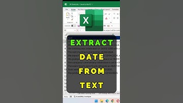 Extract Date from Text in Excel #exceltips #exceltutorial #excel