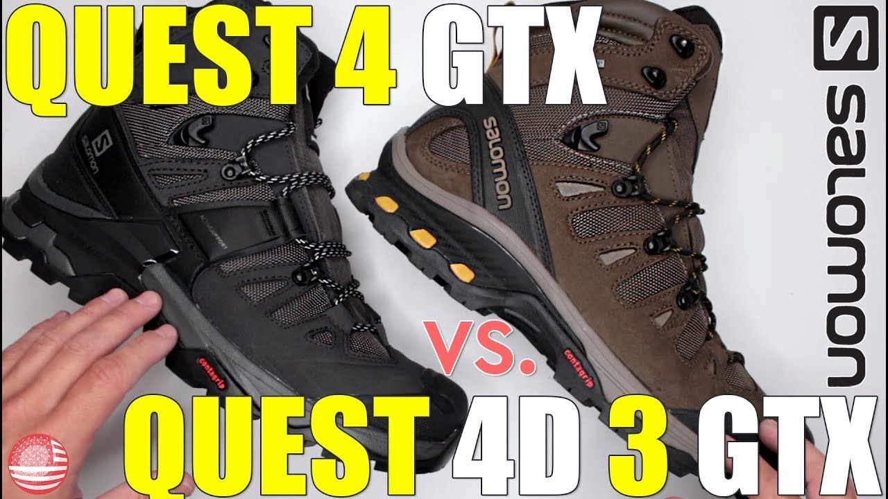 Salomon Quest 4 GTX vs Salomon Quest 4D 3 GTX (Best Hiking Boots vs Best  Hiking Boots New Version) - YouTube