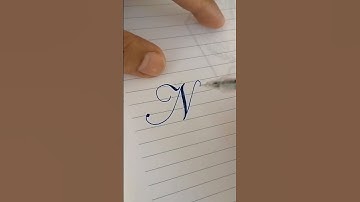 Cursive Letter "N", Calligraphy SUBSCRIBE if you like this video #shorts