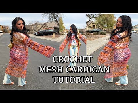 Crochet Mesh Cardigan tutorial