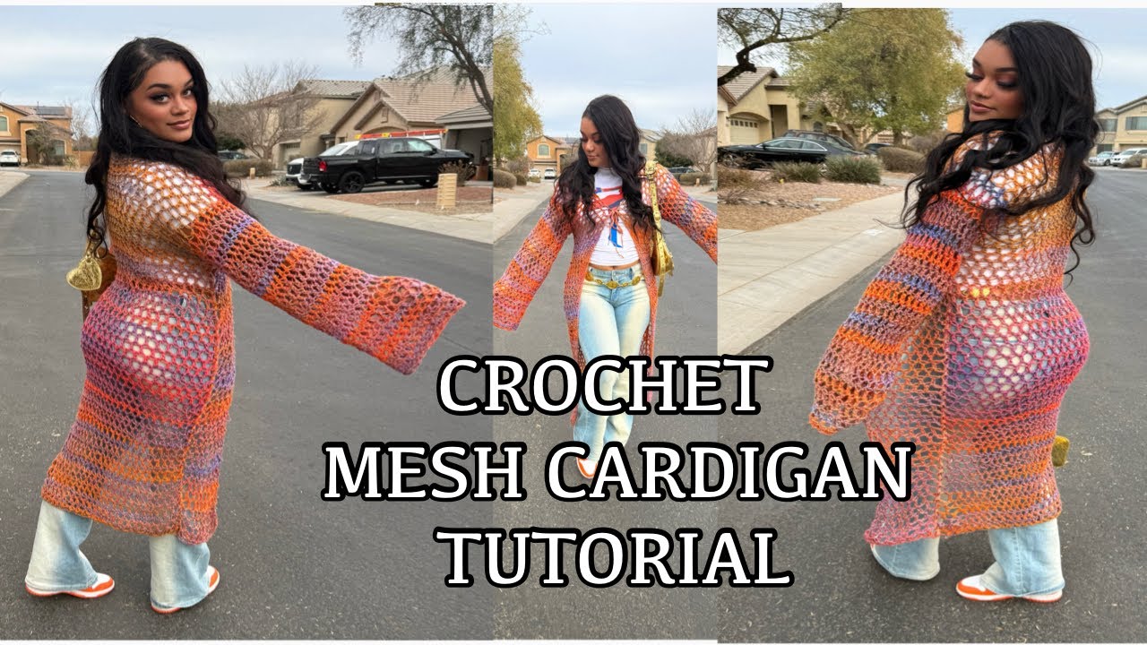 Crochet Mesh Cardigan tutorial