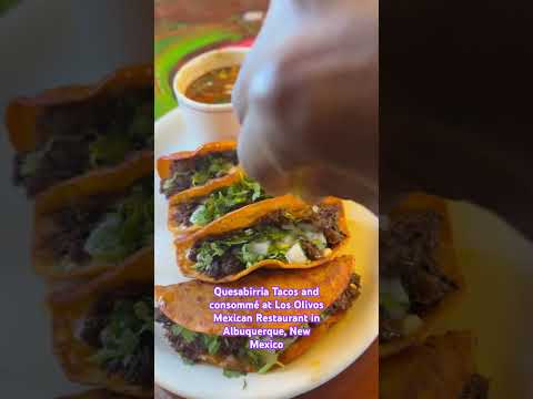 Video thumbnail: Quesabirria Tacos at Los Olivos Mexican Restaurant in Albuquerque, New Mexico