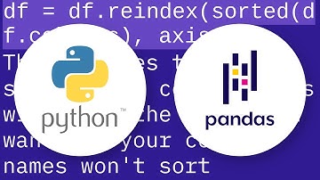 Sorting columns in pandas dataframe based on column name