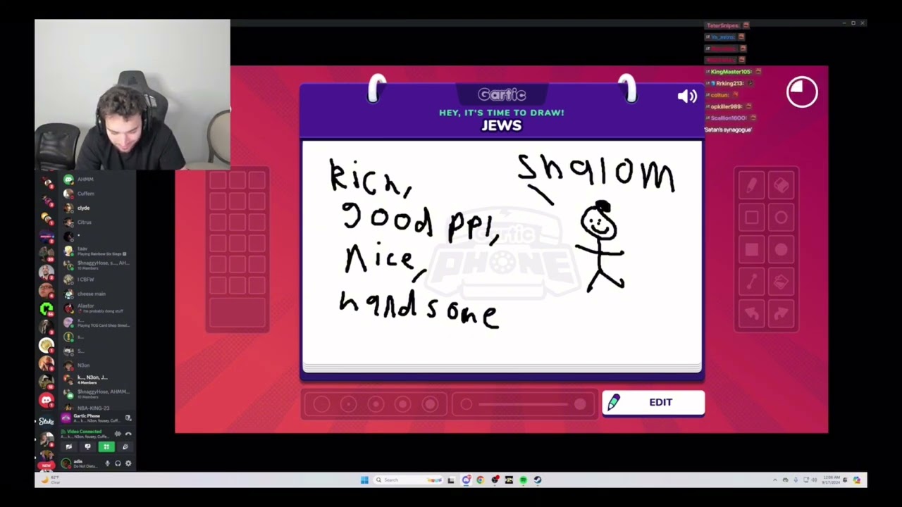 Adin and Friends play Game 2 of Gartic Phone