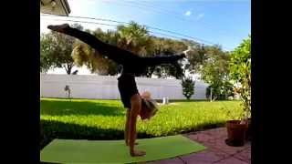 Handstand split: with a twist