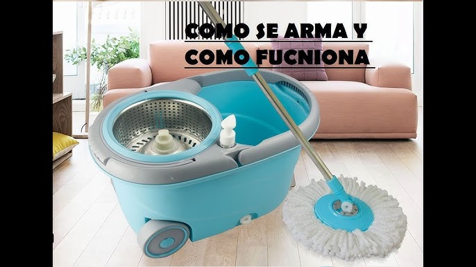 Sistema de Limpieza de Pisos con Fregona y Cubo de Microfibra Spin Mop &  Bucket