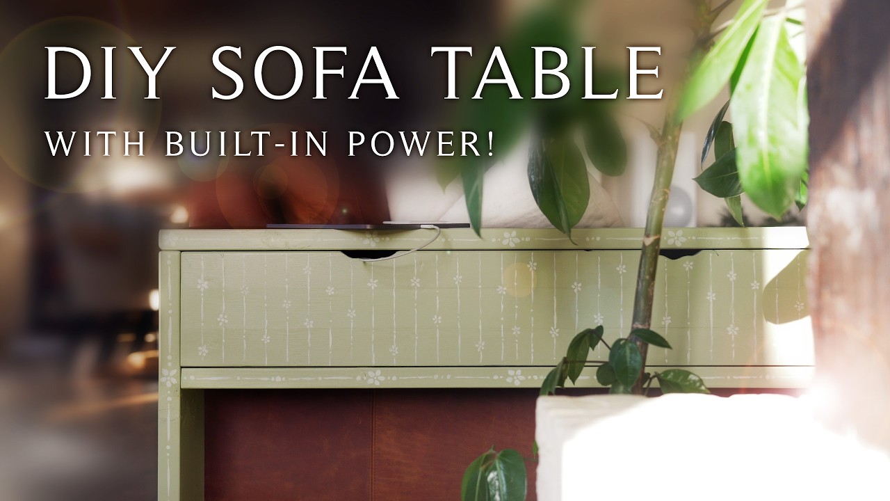 Making A Whimsical Sofa Table that charges my phone.