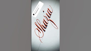 Copperplate calligraphy, tutorial: how I write your name #shazia