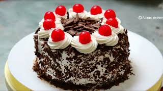 Eggless Black forest Cake Recipe