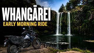 Riding the KLR650 through Whangarei, New Zealand