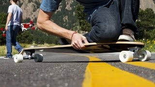 40016 - Atom Drop Through Longboard - 40 Inch (Blue Geo