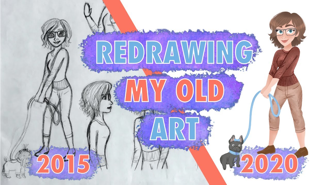 REDRAWING MY OLD ART IN 90 MINUTES (in Procreate) - YouTube