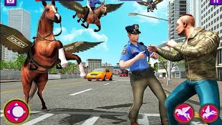 Flying Horse Police Chase Simulator - Flying Police Horse Game | Android iOS Gameplay screenshot 3