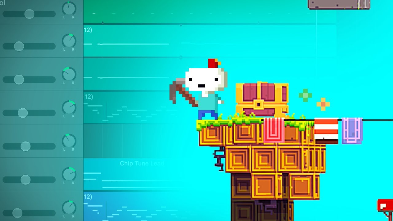 Minecraft, but the music is like Fez