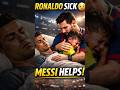 Cristiano Ronaldo Gets Sick 😢… So Lionel Messi Takes Care of Mini Neymar! ❤️⚽#ronaldo #messi #neymar