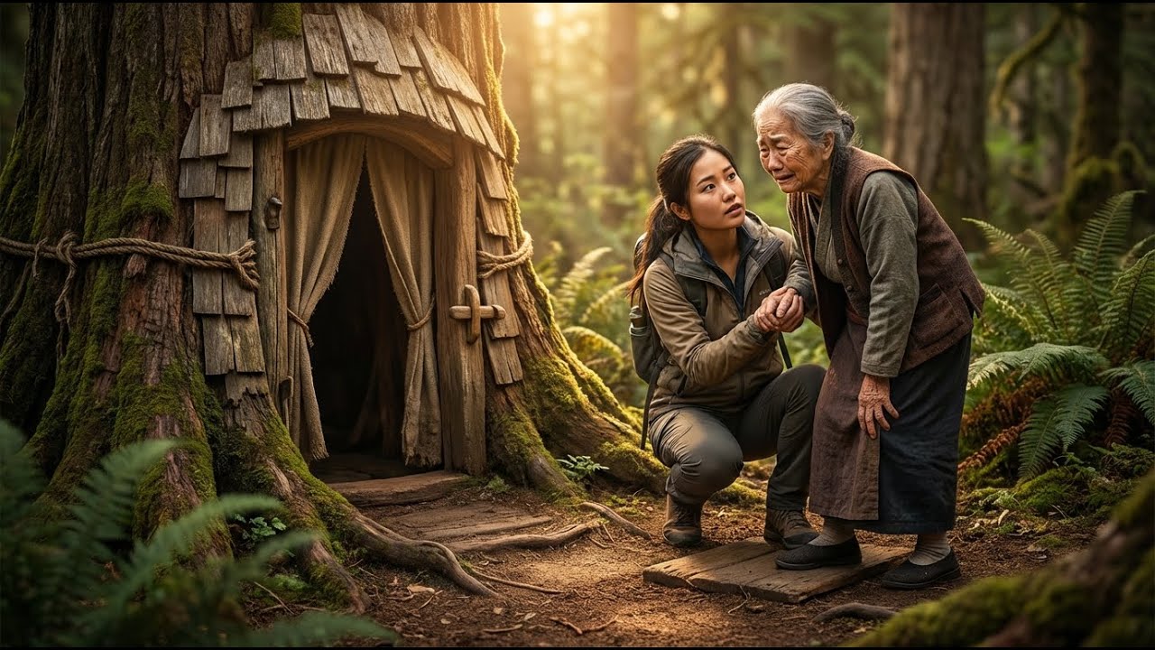 She Rebuilt an Old Woman’s Tiny Wooden Home Inside a Giant Tree