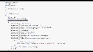 Ejercicio 4 C# - Creando labels y textboxs por codigo