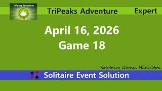 TriPeaks Adventure Game #18 | April 16, 2026 Event | Expert screenshot 3