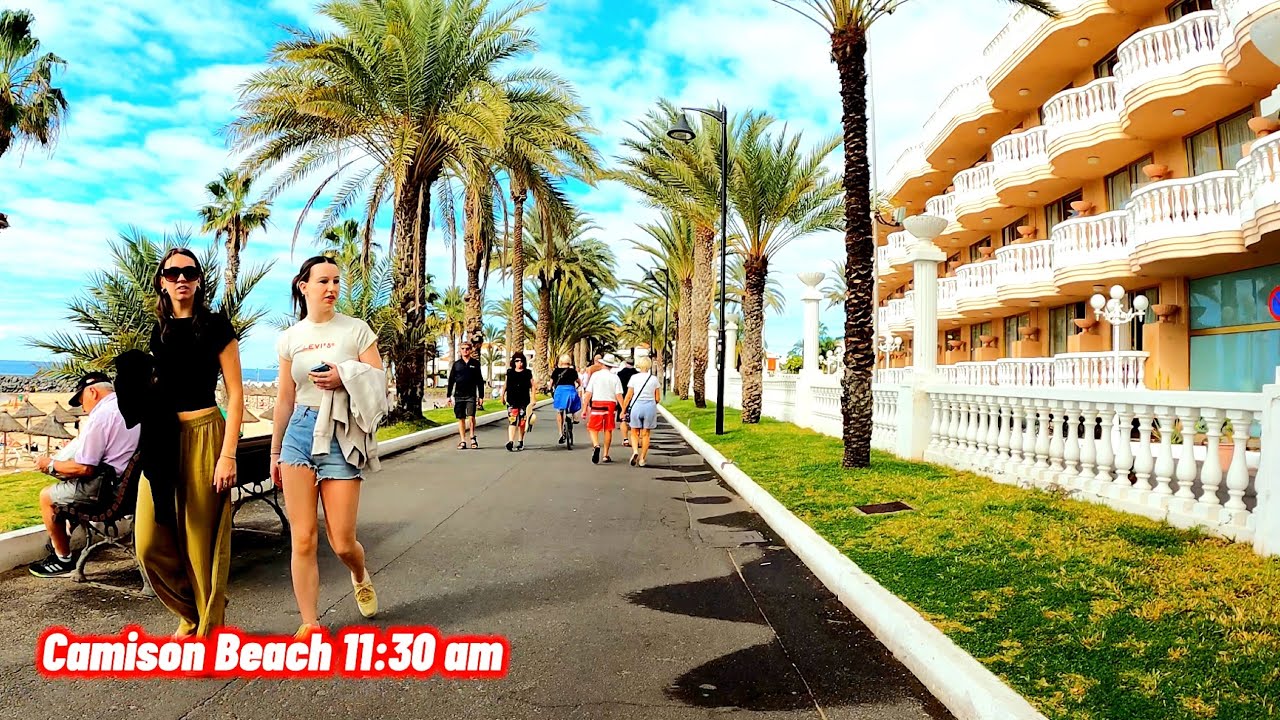 TENERIFE - PLAYA DE LAS AMERICAS | Walk along the promenade 🌞  Spain beach