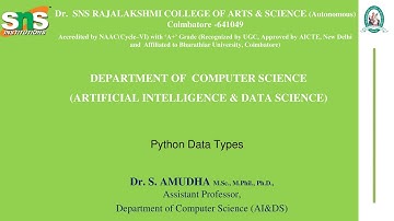 DATA TYPES|PYTHON|SNS INSTITUTIONS