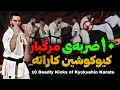10 ضربه ی مرگبار در کیوکوشین کاراته استاد محمد امین جوکار
