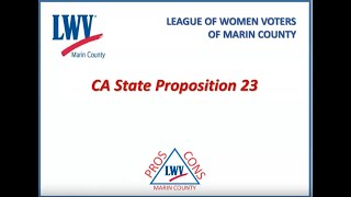 Proposition 23 - DIALYSIS CLINICS