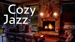 Cozy Cabin Jazz - Piano Music & Fireplace with Rain Sounds at Night for Sleeping, Reading,Relaxation