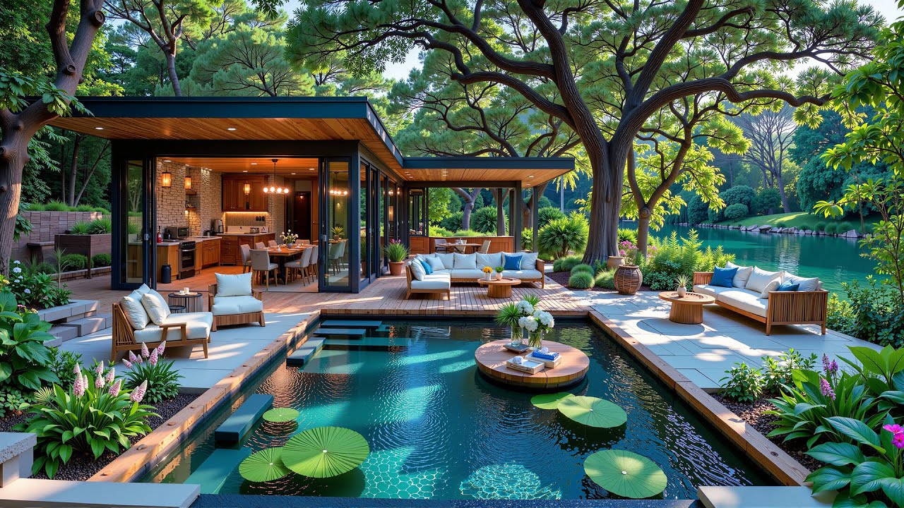 Tropical Morning Garden With Gentle Jazz | Smooth Jazz Piano With Nature Therapy for Relaxing & Work