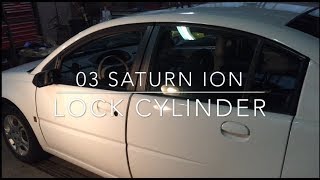 03 Saturn ion door lock cylinder reinstalled
