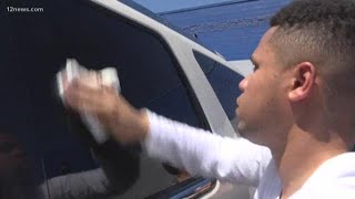 Family, friends hold car wash to raise money for slain mother and daughter's funerals