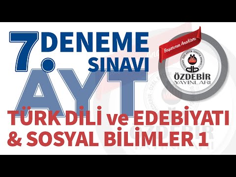 Mayıs 2024 - YKS 7. Deneme Sınavı AYT TÜRK DİLİ & SOSYAL BİLİMLER Çözüm Videoları