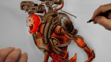 Revenant - Speed Drawing - How To Draw - DOOM