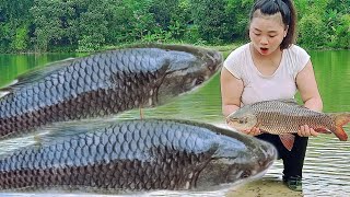 Top videos: catching unique fish,survival fishing,grilling super delicious fish and selling fish