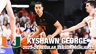 Kyshawn George 2023-24 Regular Season Highlights | Miami Guard