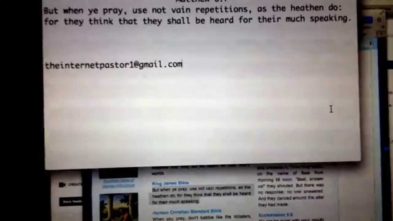 Don't Pray as the Heathen,   Matthew 6:7 KJV