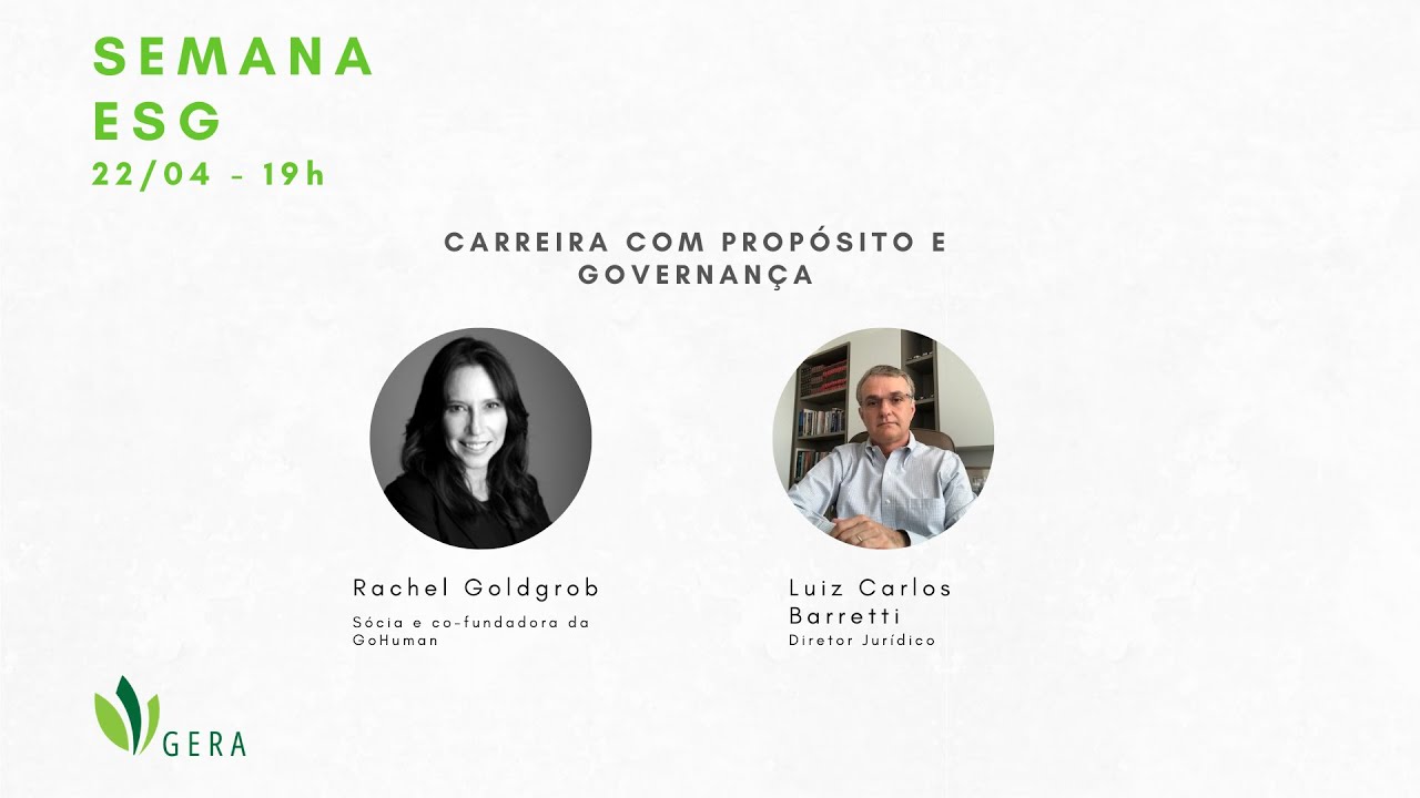 ESG - Carreira com propósito e Governança