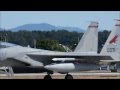 Muliple Oregon ANG F-15s takeoff and a unrestricted climb at Portland