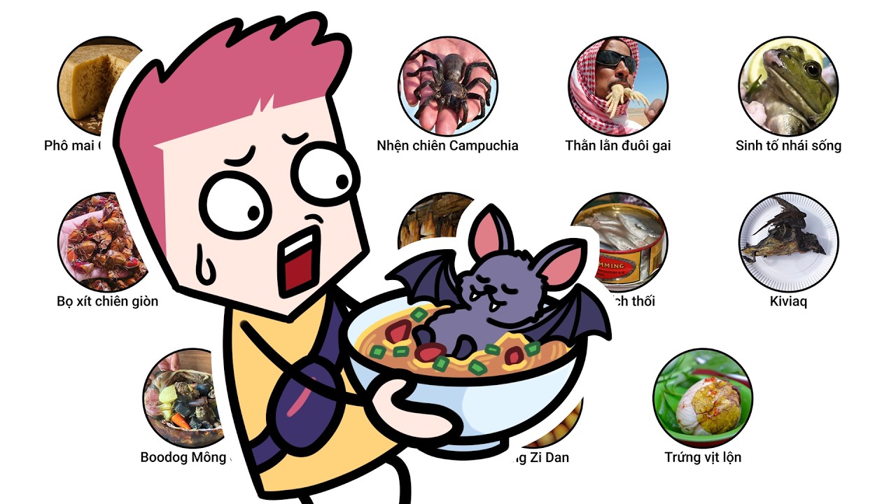 Tất cả những món ăn kinh dị nhất thế giới trong 15 phút