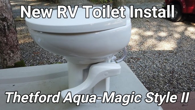 Thetford 42060 Aqua Magic Style II RV Ceramic Toilet High Profile With  Sprayer - White