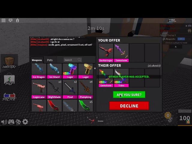 Gemstone, Trade Roblox Murder Mystery 2 (MM2) Items