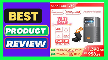 Vevshao V30 3D 4K Mini Projector Cinema
