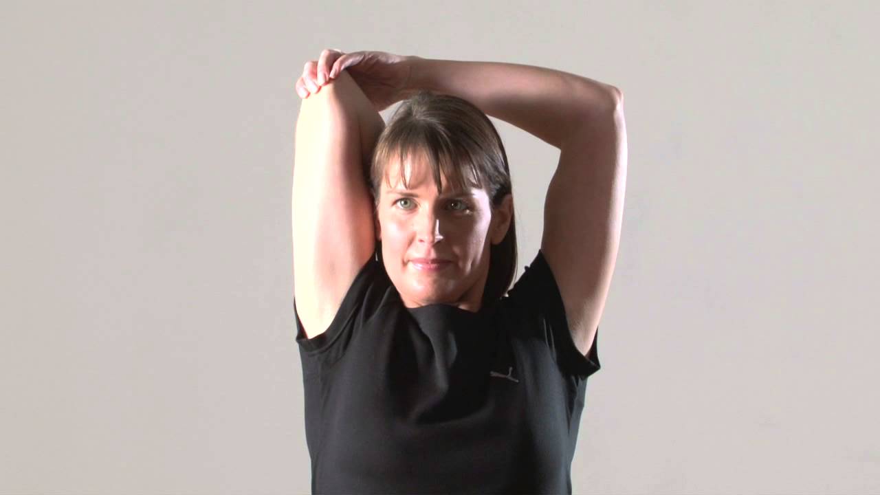 Standing Triceps Stretch - YouTube