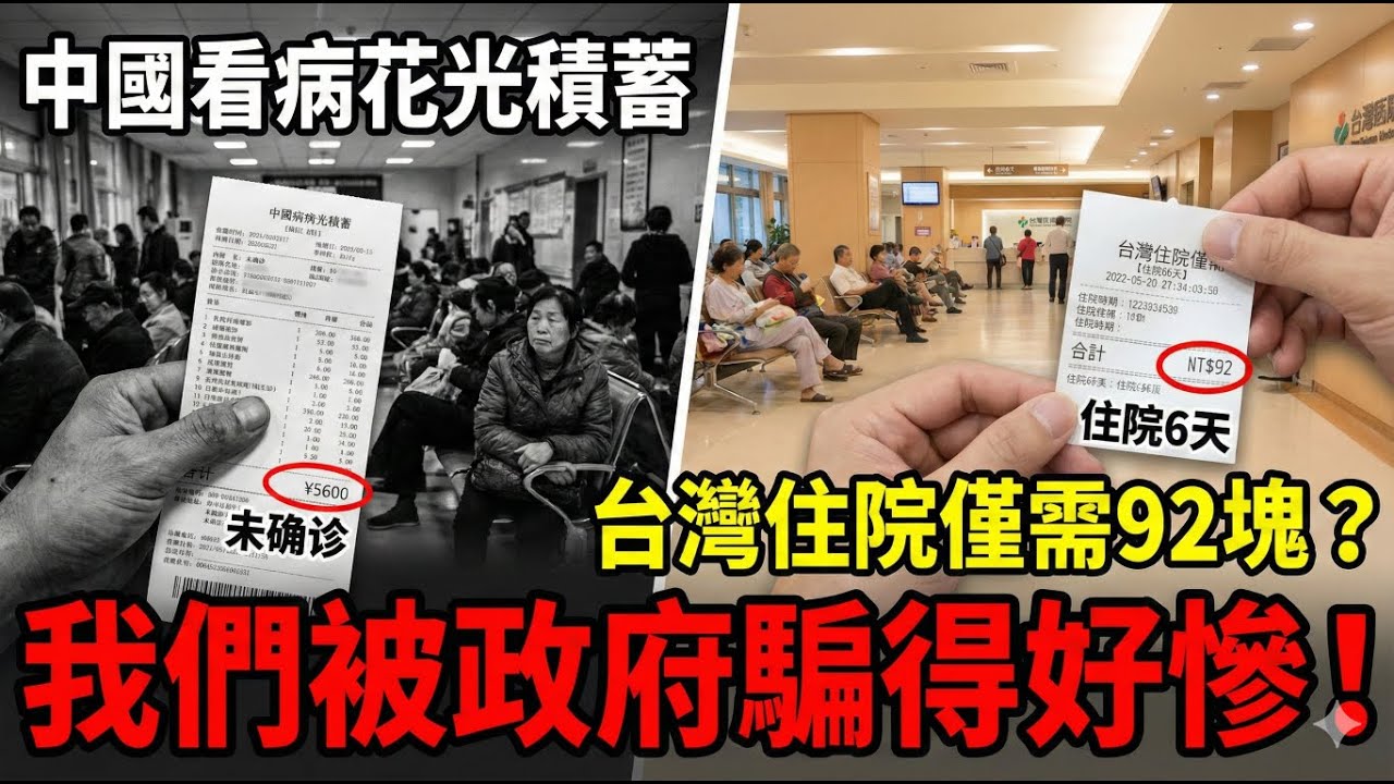 原来我們被中共騙了！當中國人了解台灣健保後的反應... 原來台灣民眾福利這麼好！中共吹噓的全民醫療就是笑話！