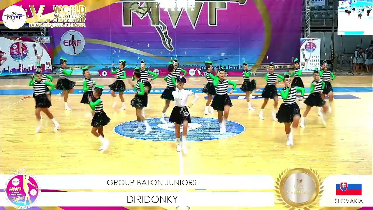 MWF/ 🏆 WORLD 1st VICE CHAMPION 2023. 🏆GROUP BATON JUNIORS/ Diridonky Prešovské mažoretky-SK