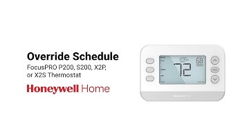 How to Override the Schedule on the FocusPRO P200, S200, X2P, or X2S Thermostat