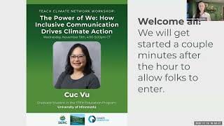 Teach Climate Network Workshop: The Power of We How Inclusive Communication Drives Climate Action
