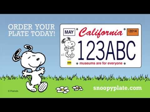 Snoopy License Plate PSA