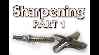 sharpening meat grinder blades  Part 1