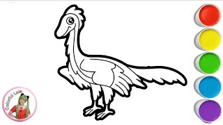 Dinosaurus Oviraptor! Mewarnai Gambar Mengenal Warna 🎨